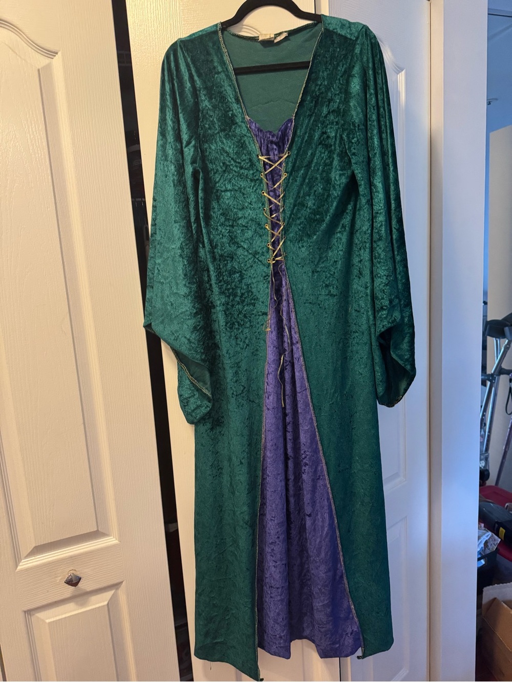 Green and Purple Medieval Princess Women’s Costume Dress